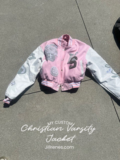 Customized Women's Christian Varsity Jacket – 100% Wool & Leather