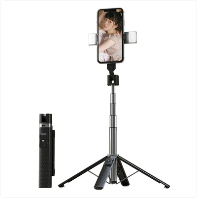 Bluetooth Selfie Stick with Double Fill Light & Tripod