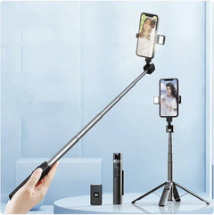 Bluetooth Selfie Stick with Double Fill Light & Tripod